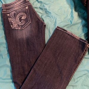 Miss me Fleur De Lis boot cut Jeans
